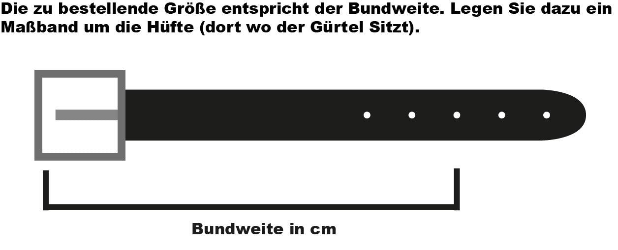 Ledergürtel 3 cm breit dunkelbraun aus feinem Rindsleder